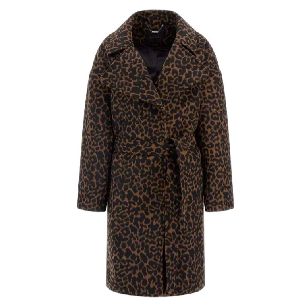 Guess leopard hotsell print coat